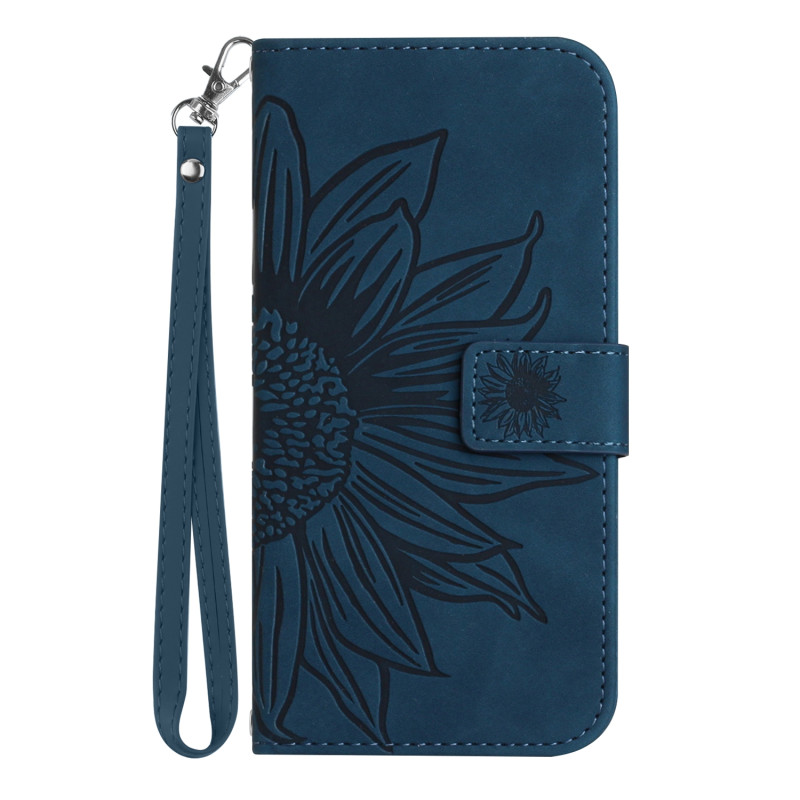 Moto G67 Power Lanyard hoesje met bloemenprint