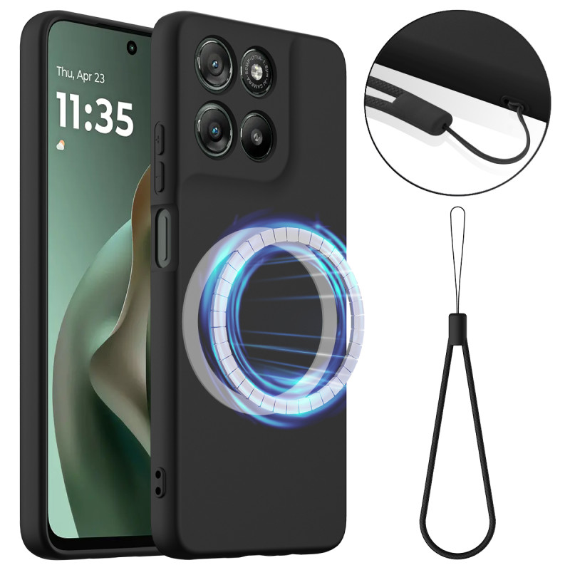 Moto G67 Power / G57 Power magnetisch hoesje met sleutelkoord
