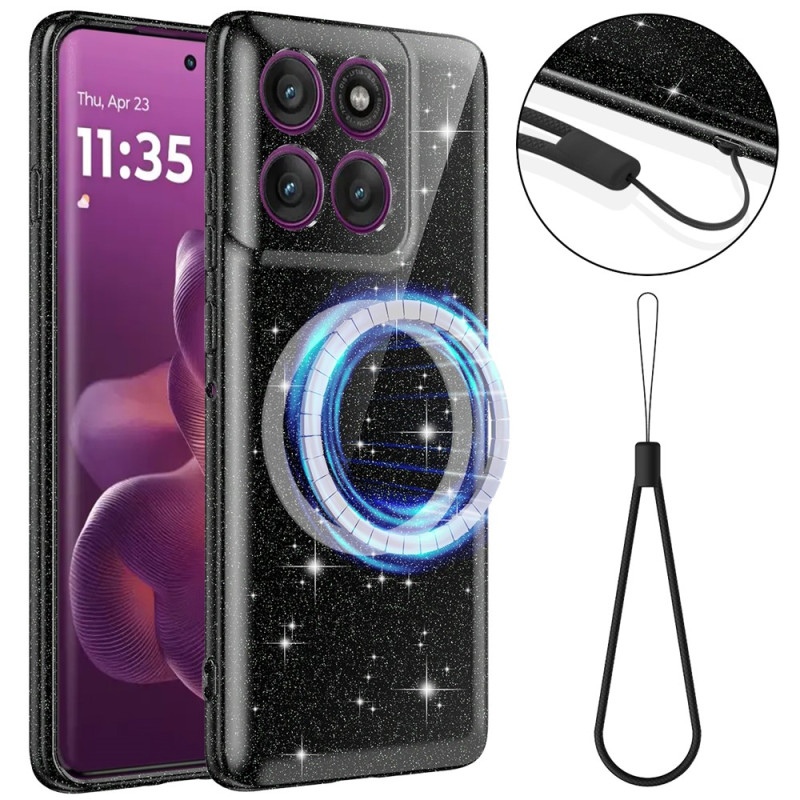 Moto G67 Power / G57 Power Glitter Sleutelkoord Hoesje