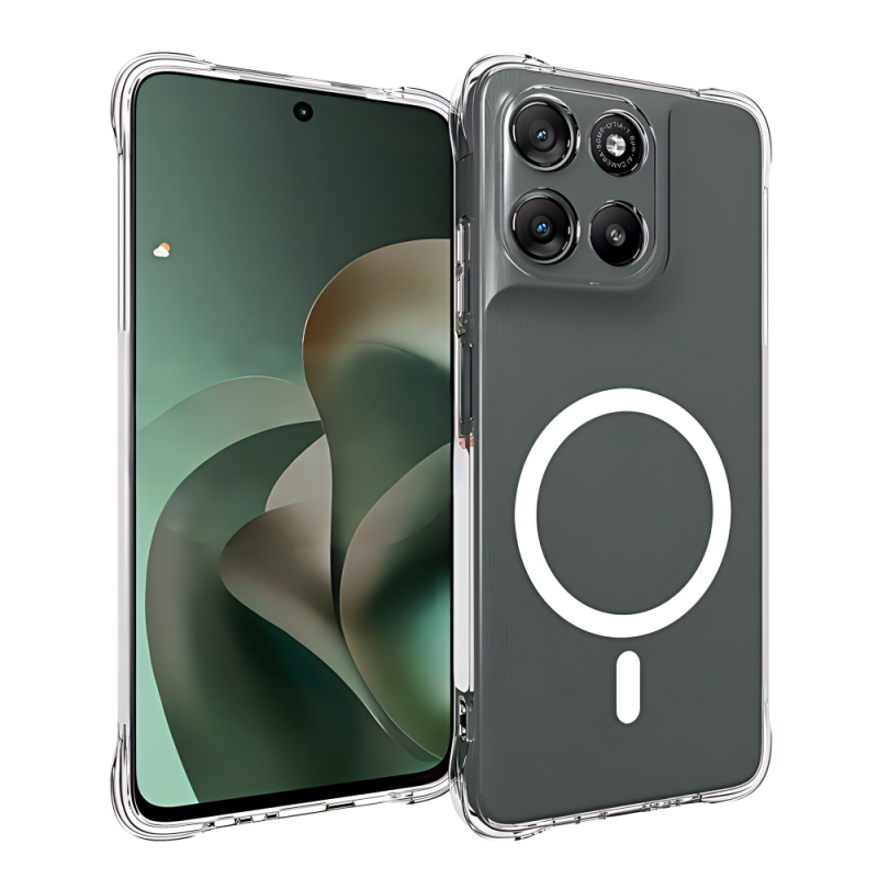 Moto G67 Power Magnetisch Hoesje Transparant