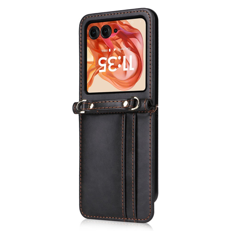 Hoes Motorola Razr 70 / 60 / 50 Kaartetui en Schouderriem