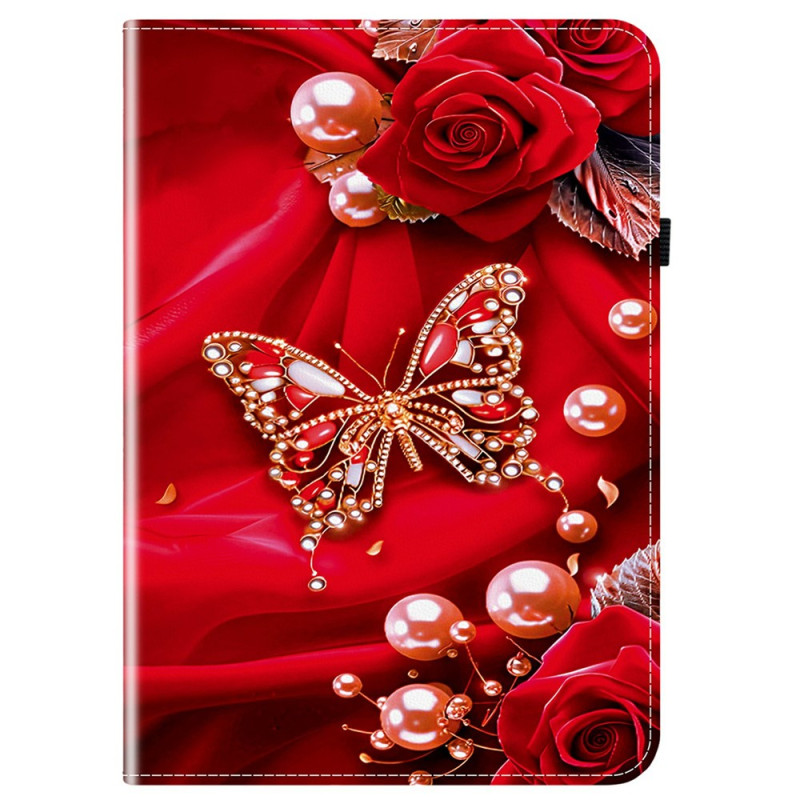 Hoesje voor iPad Air 13 (2026) 2025) (2024) / Pro 12.9 Vlinders en Parels
