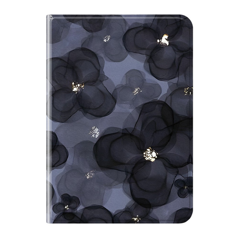 iPad Air 13 (2026) 2025) (2024) / Pro 12.9 Bloemen Hoesje Inktblauw
