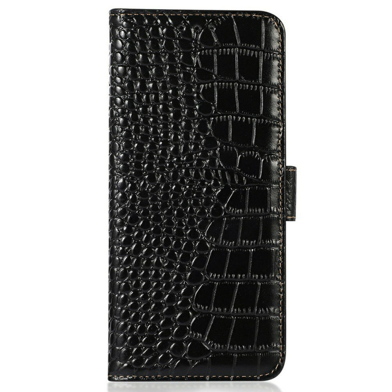 Sony Xperia 1 VIII Leren etui met krokodillenstructuur (RFID-blokkering)
