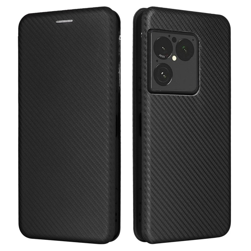 Sony Xperia 1 VIII Geborsteld koolstofvezel Flip Cover