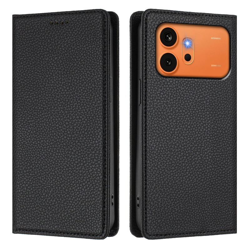 Flip cover Honor 600 / 600 Pro Litchi (RFID-bescherming)