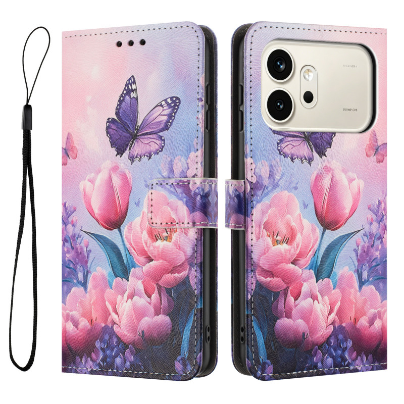 Honor 600 / 600 Pro Roze Tulp Etui