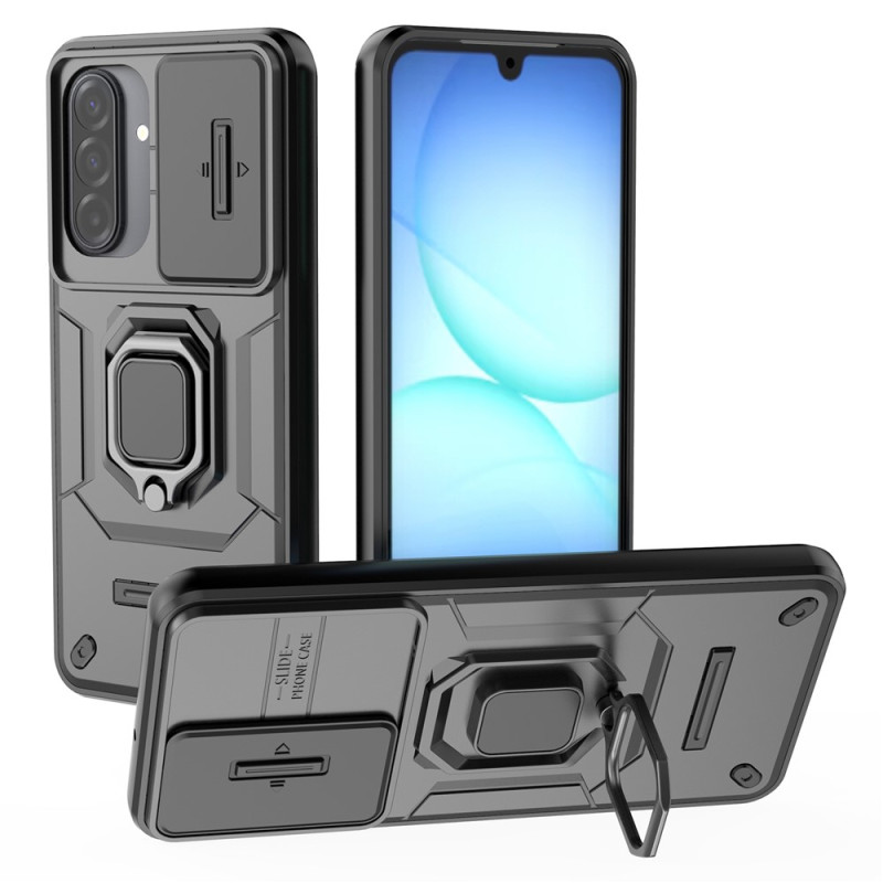 Samsung Galaxy A17 4G / 5G Schokbestendig Hoesje met Verschuifbaar Cameradeksel en Roterende Beugel