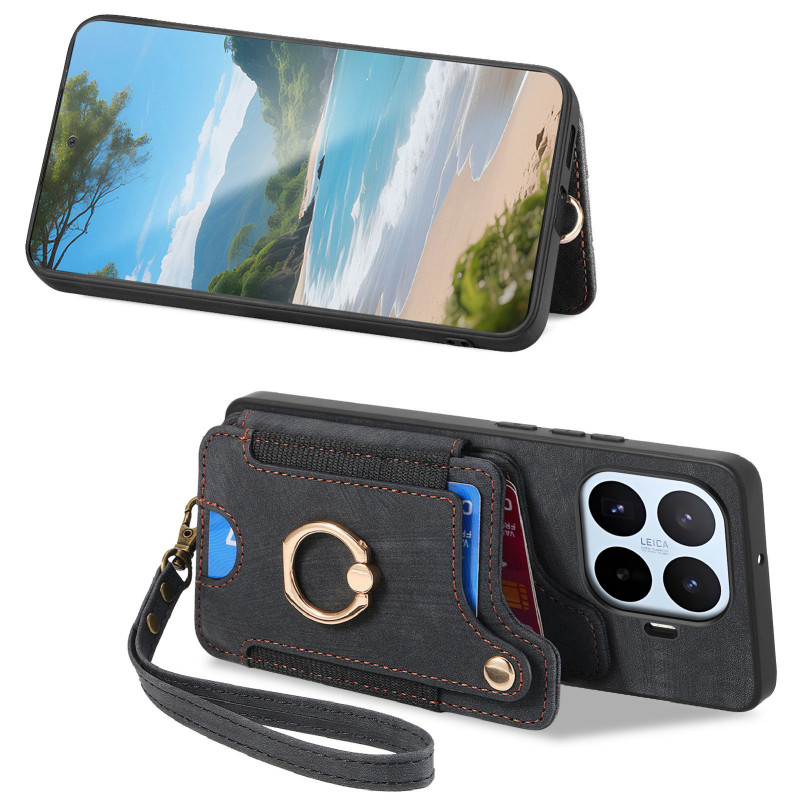 Hoesje Xiaomi 17T Pro Retro Koord Portemonnee