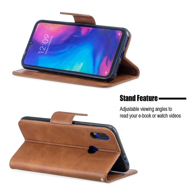 Xiaomi Redmi Note 7 Case gladde schuine klep