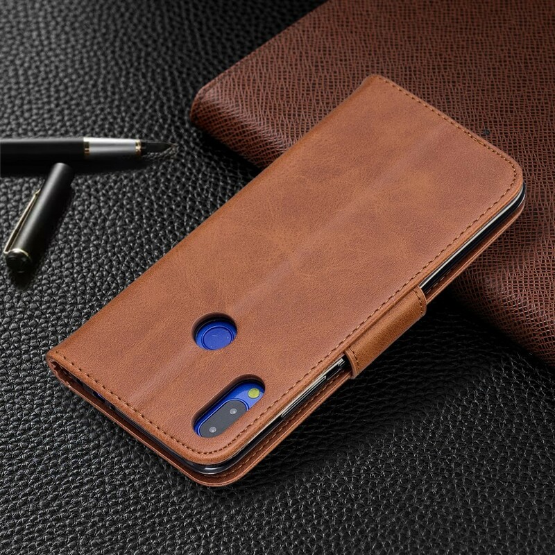 Xiaomi Redmi Note 7 Case gladde schuine klep