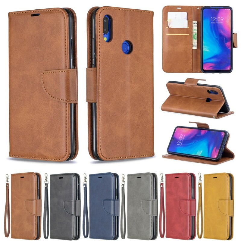 Xiaomi Redmi Note 7 Case gladde schuine klep
