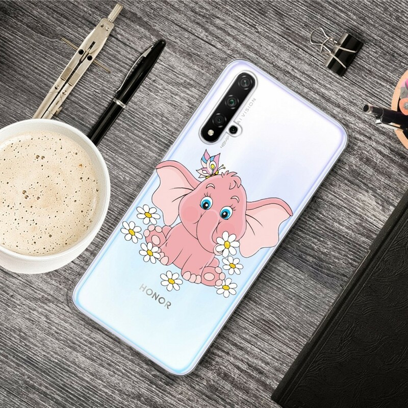 Honor 20 Clear Case Elephant Pink