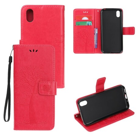 Hoesje Huawei Y5 2019 Boom en Uilen met riem