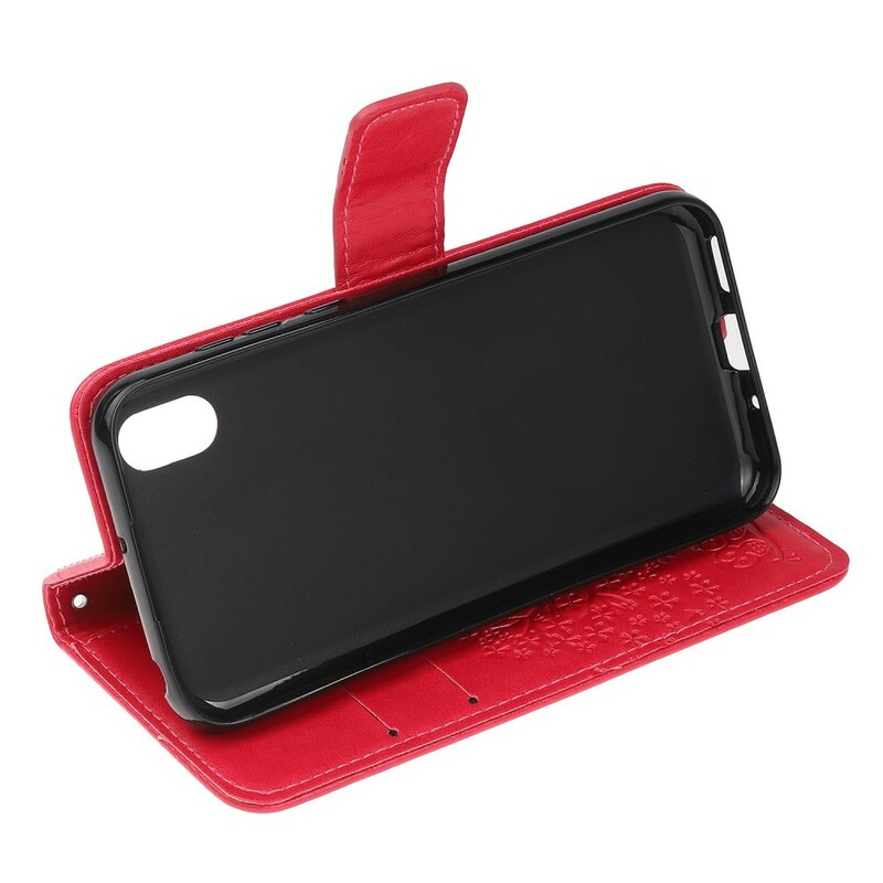 Hoesje Huawei Y5 2019 Boom en Uilen met riem