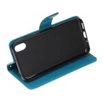 Hoesje Huawei Y5 2019 Vlinders en bloemen met riem