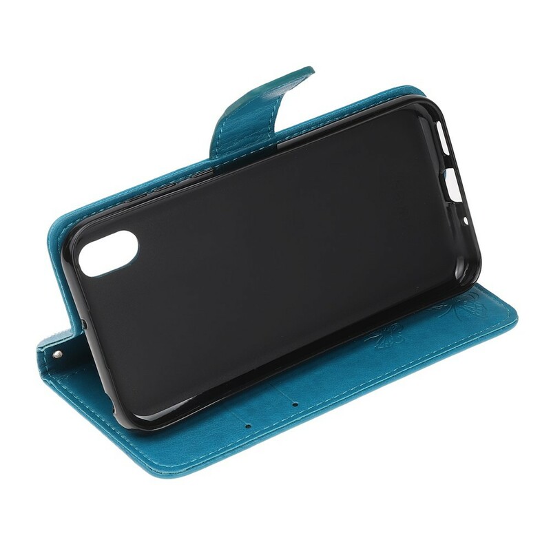 Hoesje Huawei Y5 2019 Vlinders en bloemen met riem