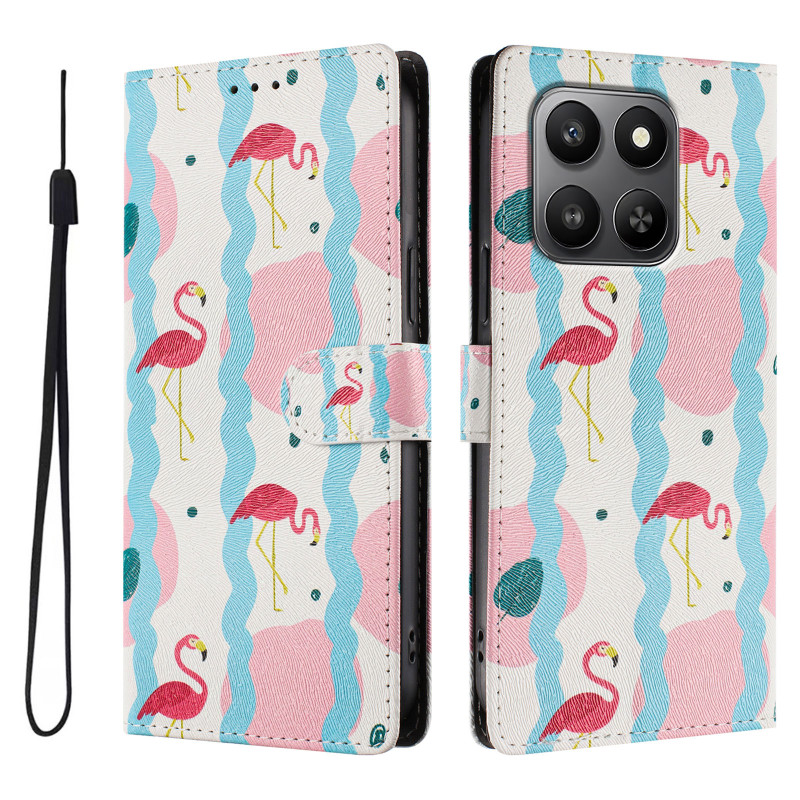 Honor 600 Smart-hoesje met roze flamingo's