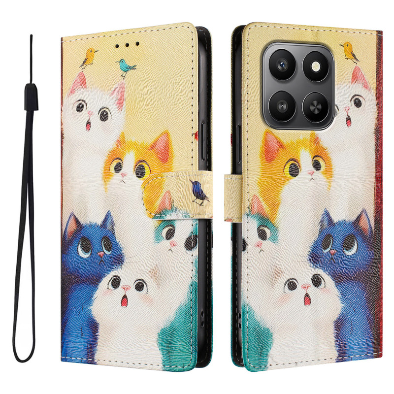 Honor 600-hoesje met kleurrijke katten