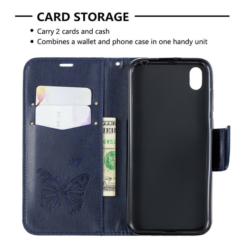 Huawei P30 Hoesje met Vlinders en Schuine Klep