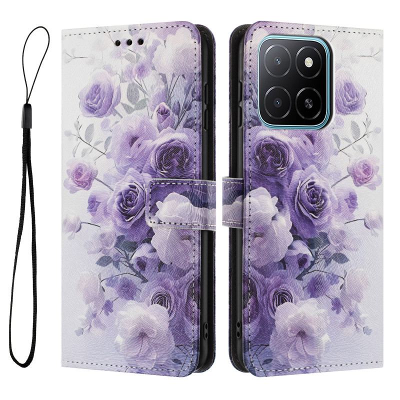 Honor 600-hoesje Smart Roses Violettes
