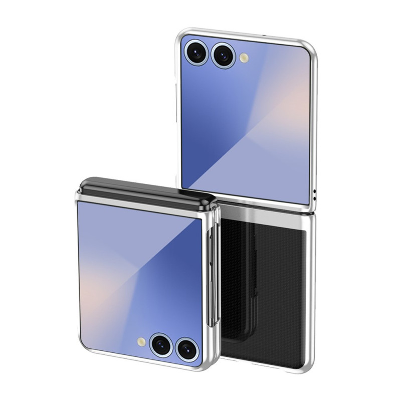 Doorzichtige hoes voor de Samsung Galaxy Z Flip 8 met gegalvaniseerde afwerking