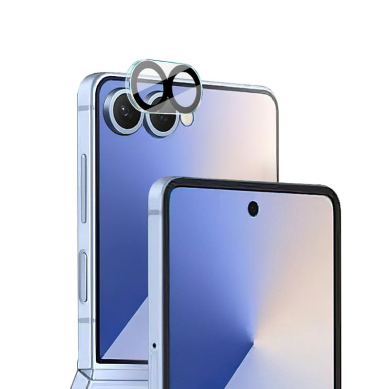 Beschermglas van gehard glas voor de Samsung Galaxy Z Flip 8 (zwarte rand)
