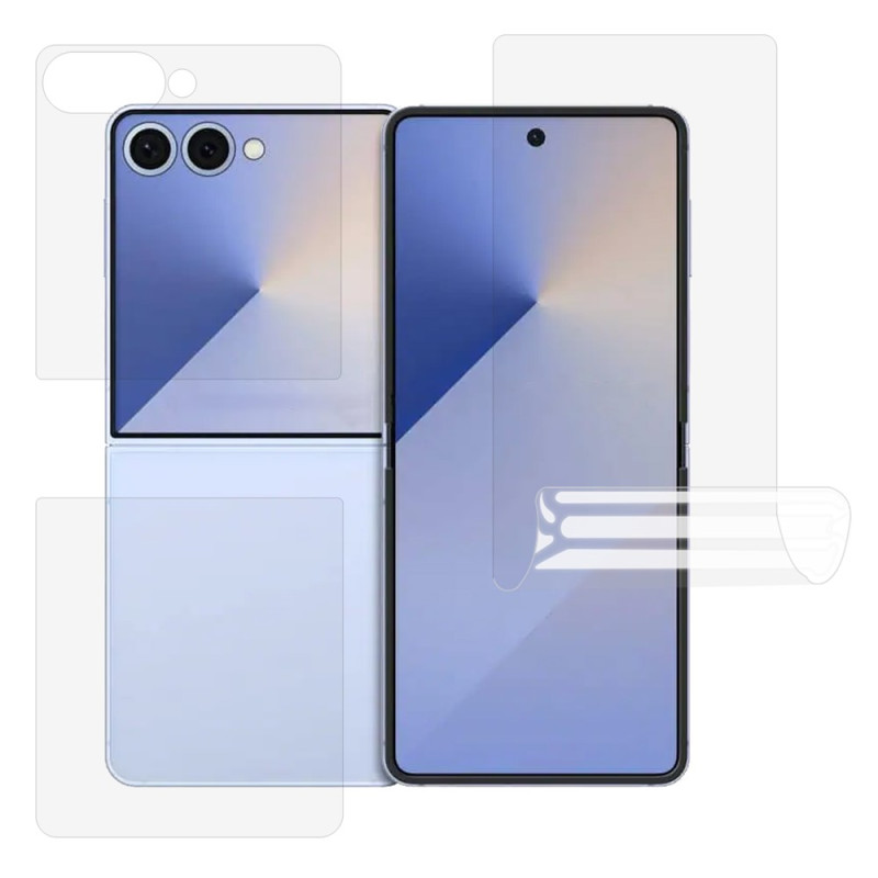 Beschermfolies voor het scherm van de Samsung Galaxy Z Flip 8 (voor- en achterkant)
