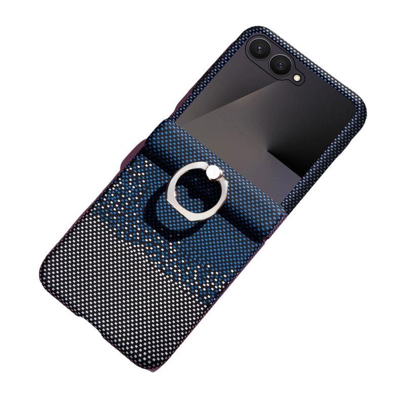 Samsung Galaxy Z Flip 8-hoesje met ring en streepjesmotief