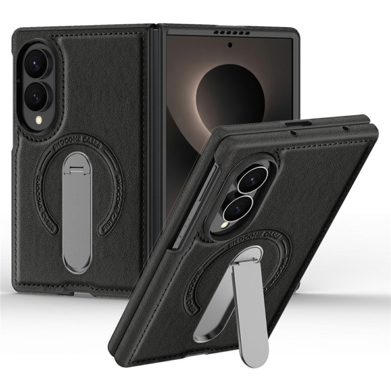 Magnetische hoes voor de Samsung Galaxy Z Fold 8 met 360° draaibare houder en leerlook