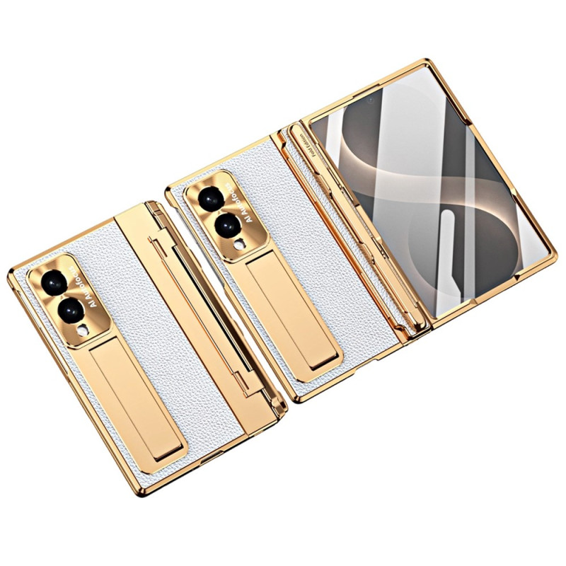 Samsung Galaxy Z Fold 8-hoesje met leerlook, volledige bescherming en stylus