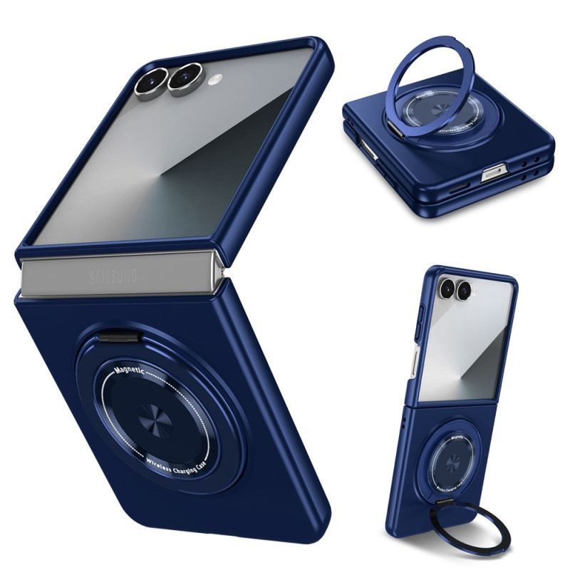 Magnetische hoes voor de Samsung Galaxy Z Flip 8 met draaibare ring en geïntegreerde standaard