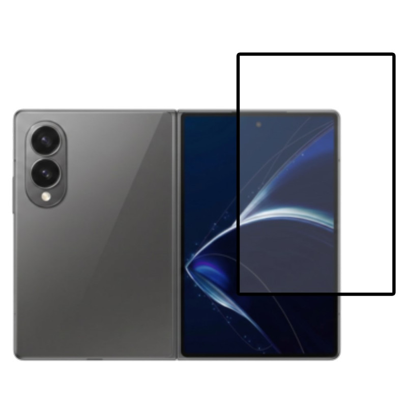 Schermbeschermer van gehard glas voor de buitenkant van de Samsung Galaxy Z Fold 8 (zwarte rand)