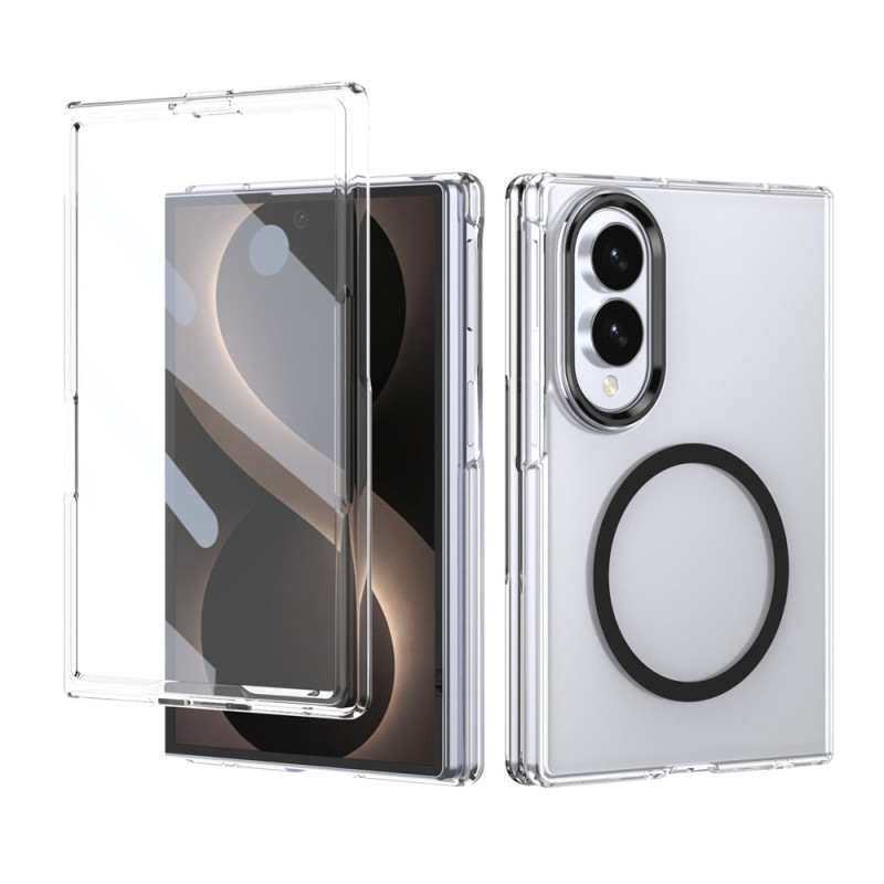 Doorzichtige magnetische hoes voor de Samsung Galaxy Z Fold 8 met aluminosilicaatglas