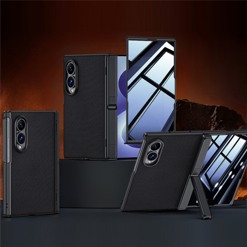 Samsung Galaxy Z Fold 8-hoesje met scharnierbescherming, standaard en anti-spionage gehard glas