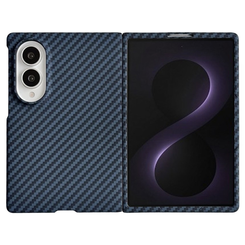 Magnetisch hoesje voor de Samsung Galaxy Z Fold 8 met koolstofvezel-look en gehard glas