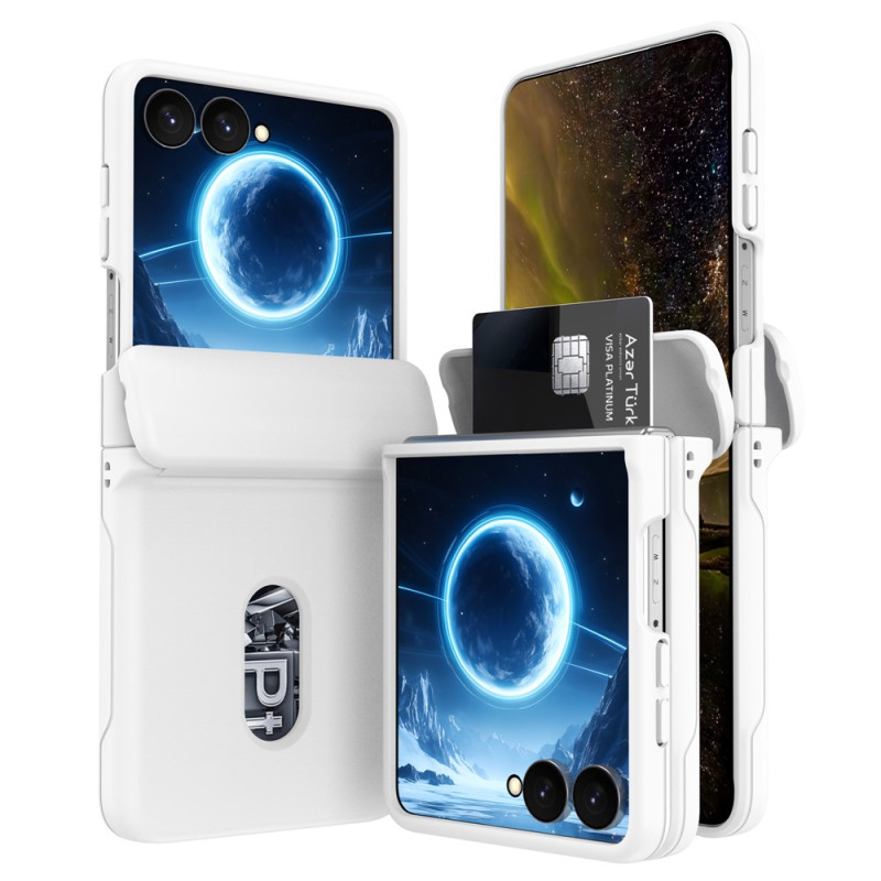 Samsung Galaxy Z Flip 8-hoesje met bescherming voor het veerscharnier en kaarthouder
