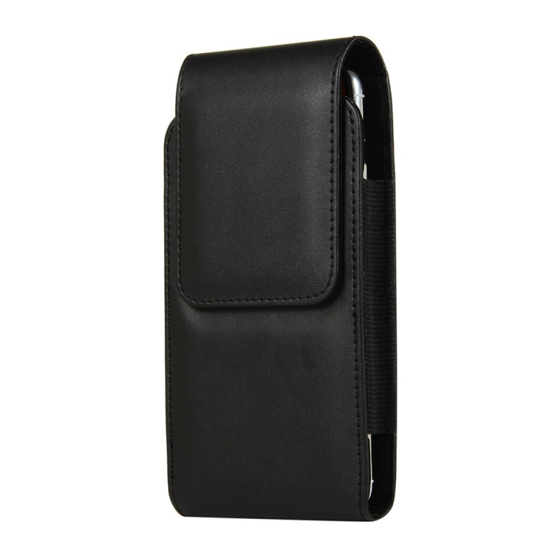 Universele riemhouder van PU-leer met kaarthouder en draaibare clip voor smartphones van 5,2 inch