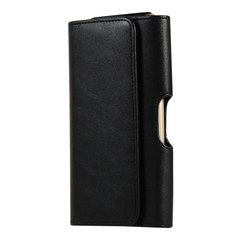 Universele horizontale riemhoes van PU-leer met clip, 15,6 × 8 × 2 cm