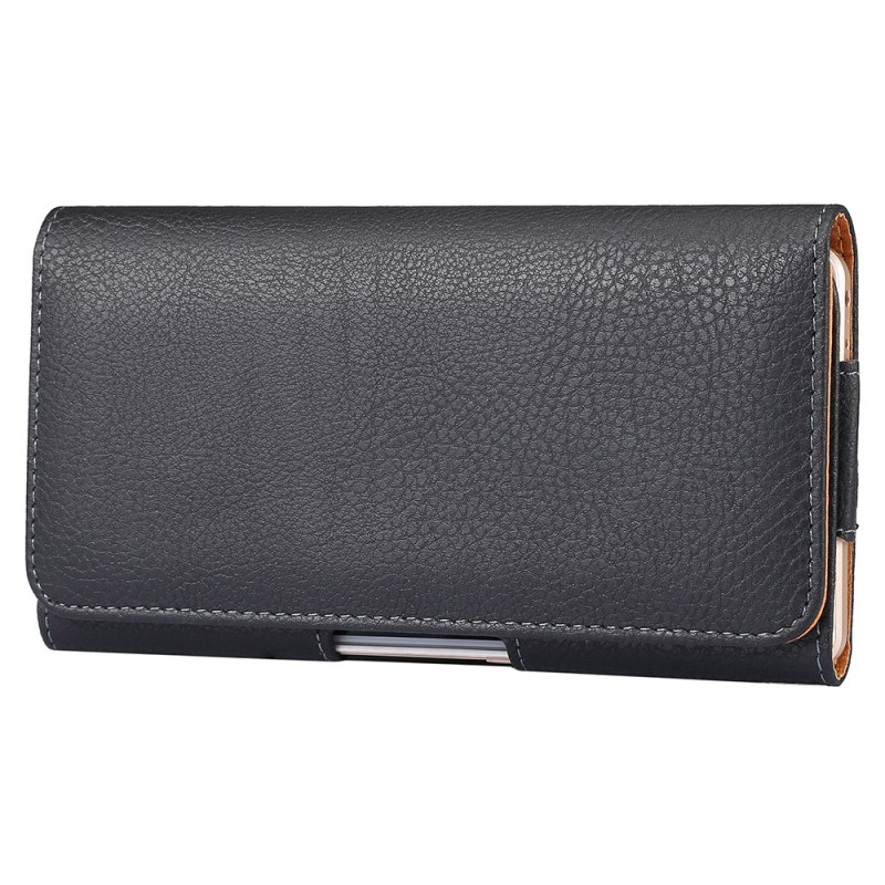 PU-leren riemhoesje met litchi-structuur en clip voor smartphones van 6,7 tot 6,9 inch