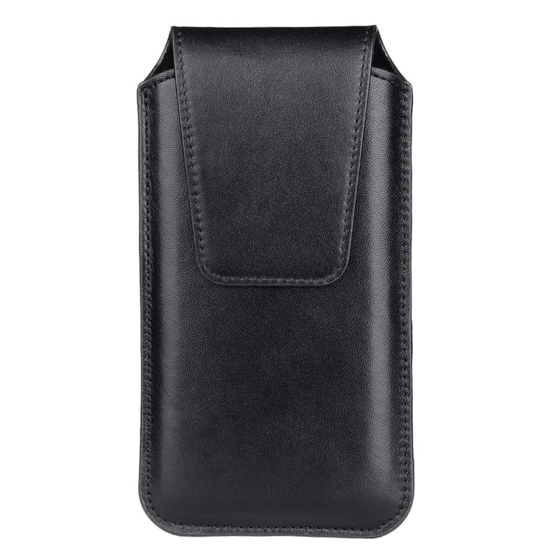 Universele verticale riemhoes van echt leer voor smartphones van 5,0 tot 5,2 inch