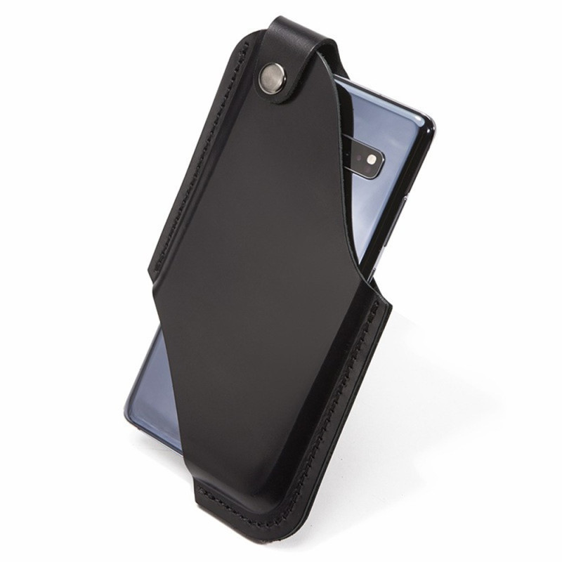 Riemhoesje van echt leer voor smartphone (maat S)