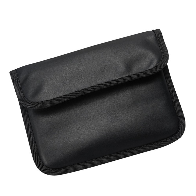 Anti-RFID-hoesje van PU-leer voor smartphones en tablets tot 8 inch