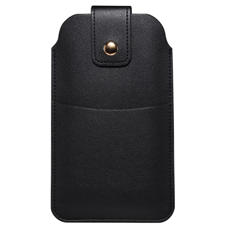 Ultradunne riemhoes van microvezelleer voor smartphones van 5,4 tot 6,1 inch (maat S)
