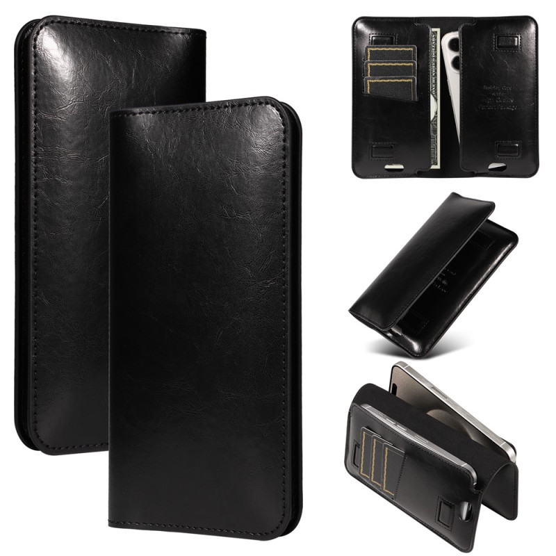 Horizontale riemhoes van echt leer voor een smartphone van 7 inch