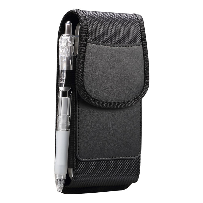 Universele riemhoes van Oxford-nylon en leer voor een smartphone van 6,1 inch met kaarthouder