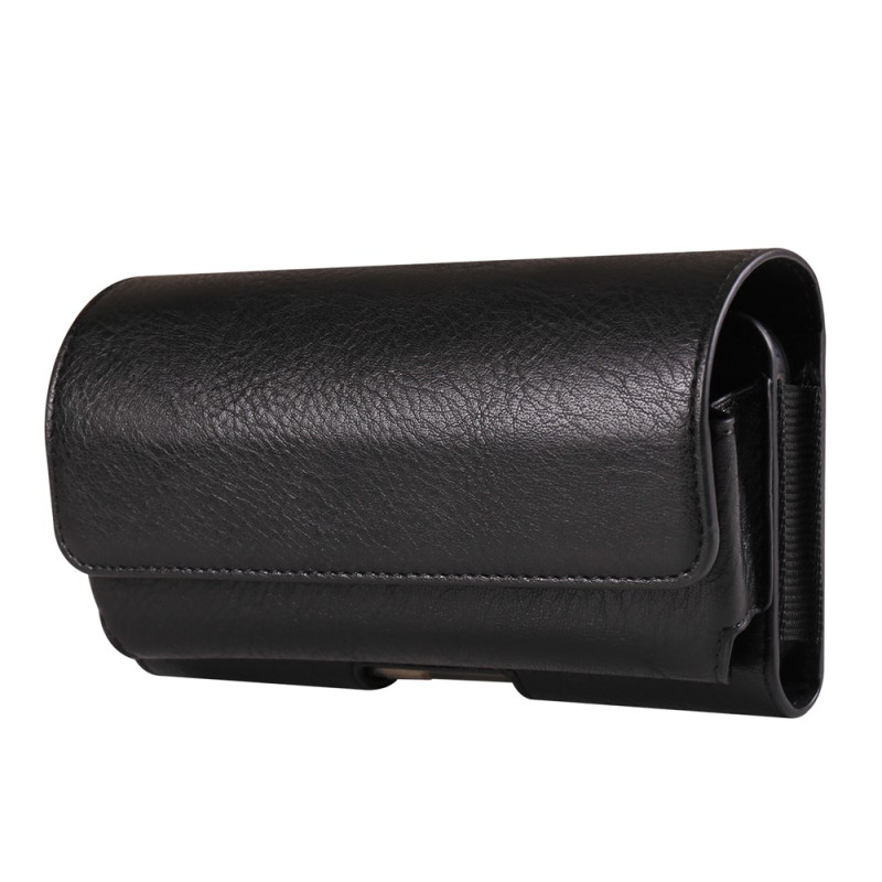 Universele horizontale riemhoes van PU-leer voor smartphones van 6,1 tot 6,3 inch met brillenhouder