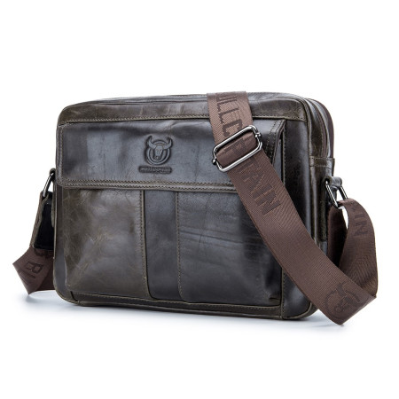 Leren tas met schouderriem...
