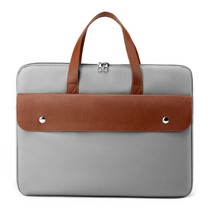 Tweekleurige 15,6-inch laptoptas van PU-leer