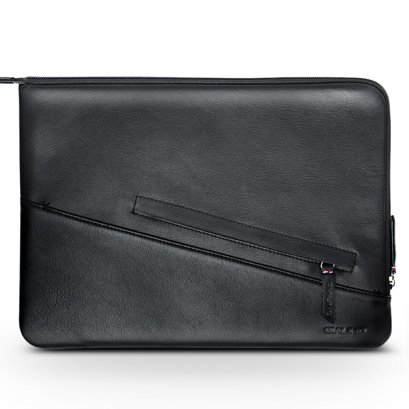 Pochette Laptop 13 pouces Antichoc en Cuir Véritable QIALINO